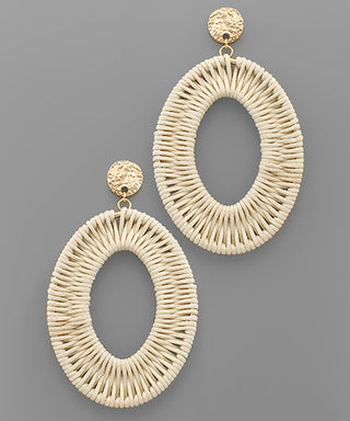 Oval Wrapped Earrings