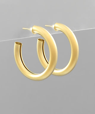 30mm Brass Thick Hoops