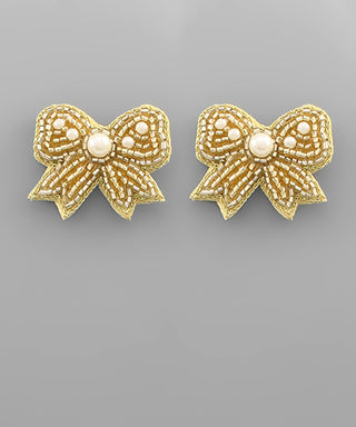 Beaded Ribbon Earrings