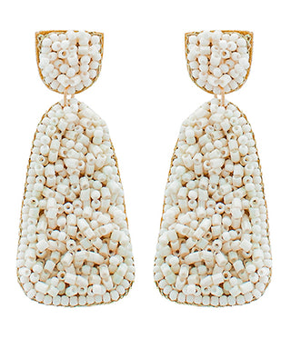 Beaded Trapezoid Earrings