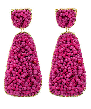 Beaded Trapezoid Earrings