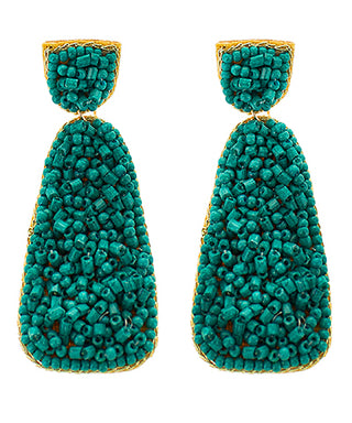 Beaded Trapezoid Earrings