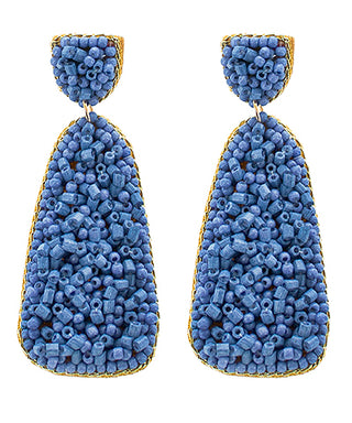 Beaded Trapezoid Earrings