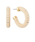 Wrapped Leather Metal Hoops