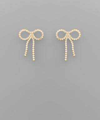 Pave Ribbon Earrings