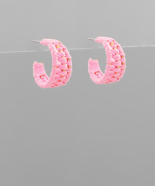 C Shape Raffia Hoops