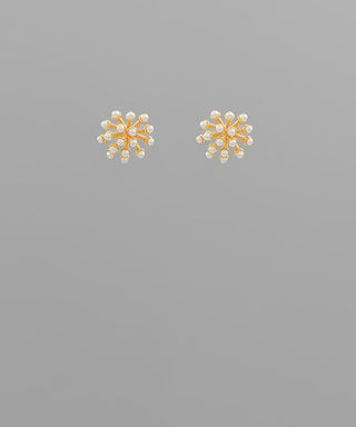 Small Pearl Starburst Earrings