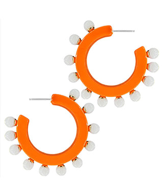 Studded Acetate Ball Hoops