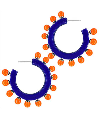 Studded Acetate Ball Hoops
