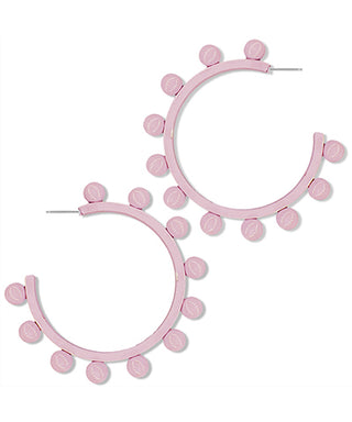 Color Coated Studded Hoops