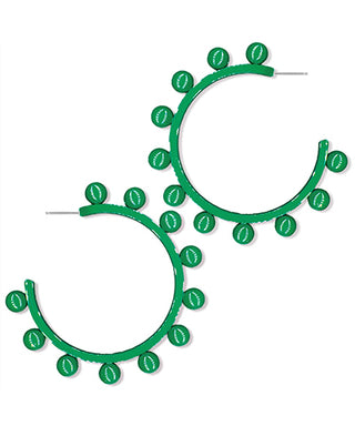 Color Coated Studded Hoops