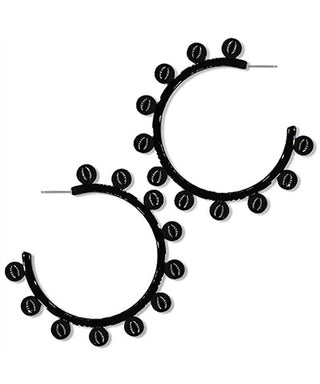 Color Coated Studded Hoops