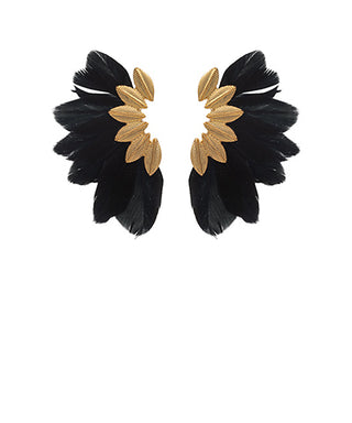 Wing Shape And Feather Earrings