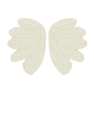 Wrapped Raffia Wings Shape Earrings