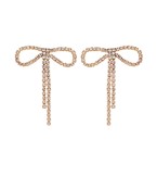 45mm Rhinestone Bow Drop Earrings