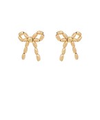 Bead Ribbon Stud Earrings