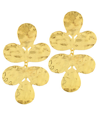 Double Petal Drop Earrings