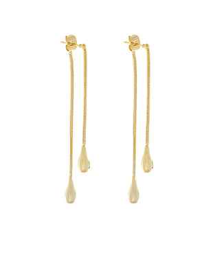 Teardrop Snake Front Back Earrings