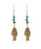 Linear Fish & Chipped Stone Earrings