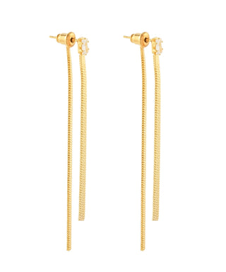 Baguette & Chain Earrings
