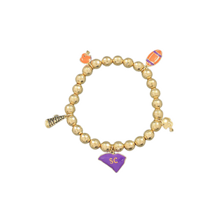 CCB State & Football Charm Bracelet