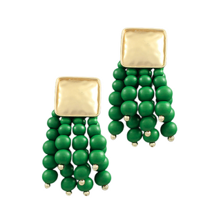 Wood Fringe Earrings