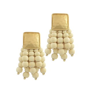 Wood Fringe Earrings