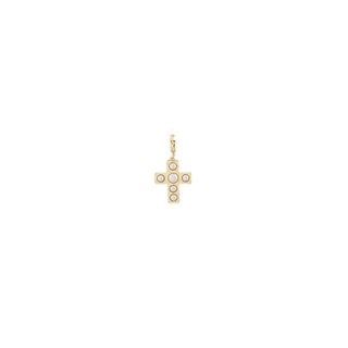 Pearl Cross Charm
