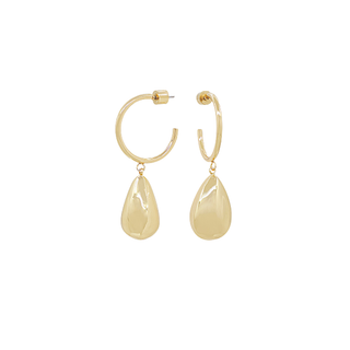 Puffy Teardrop Dangle Earrings