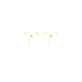 Ribbon Brass Earrings