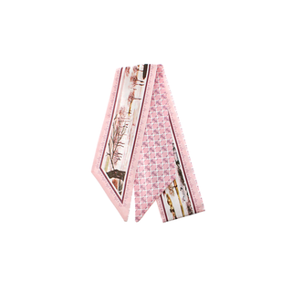 Flower Print Twilly Scarf