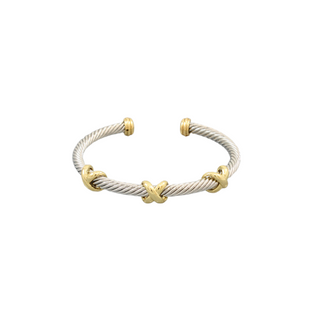 X Charm Cable Cuff