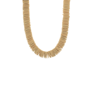 Wood Disk Bead Necklace