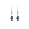 Linear Fish & Chipped Stone Earrings