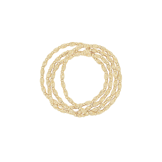 4 Row Textured Oval Ball Bracelet