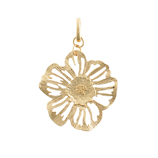 Textured Flower Ouline Charm
