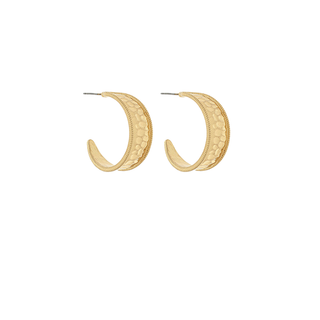 30mm Hammered Metal Hoops