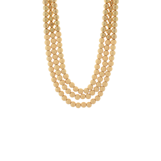 Round Wooden Bead Necklace Set