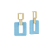 2 Square Metal & Resin Earrings