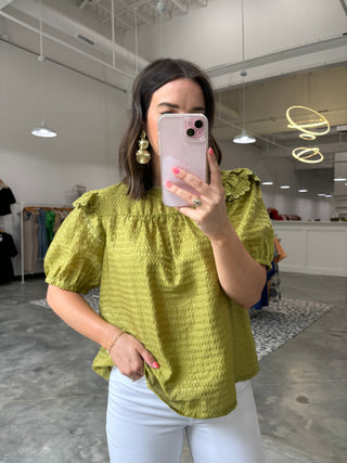 Love The Limelight Lace Trim Top