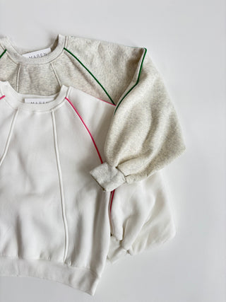 A Pop Of Piping Crewneck Sweatshirt