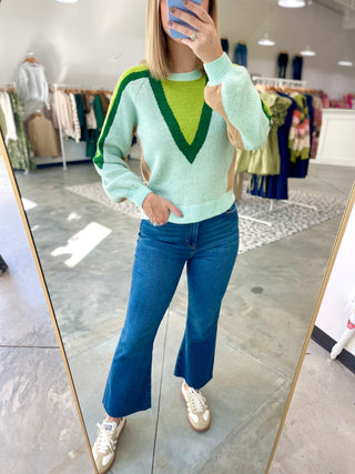 Color Pop Printed Sweater