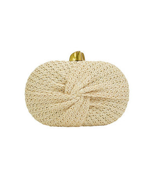 Front Twist Straw Clutch