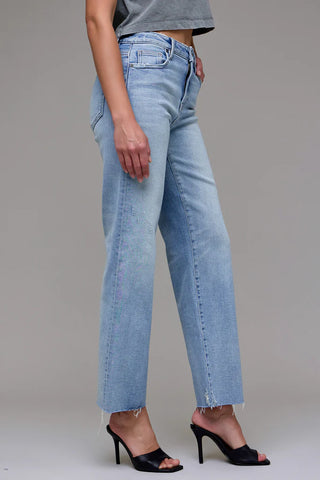 Hidden Ella Raw Hem Classic Straight Jean