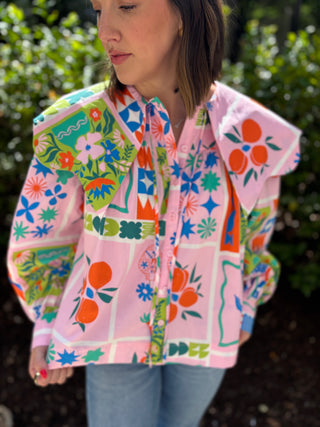 Karlie Floral Frame Collar Top