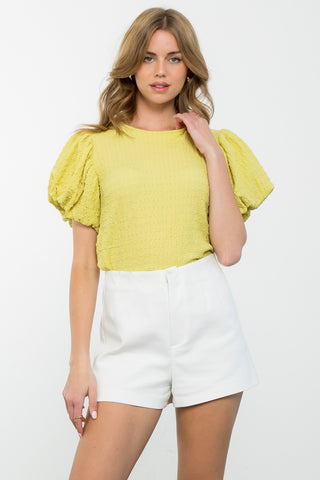 Walking On Sunshine Puff Sleeve Top