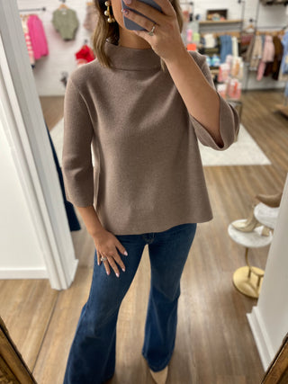 Mocha Mornings Bell Sleeve Sweater
