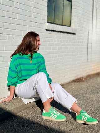 Line Up Love Striped Sweater