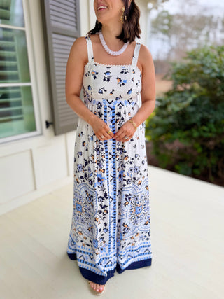 Blue Skies Ahead Printed Maxi Dress