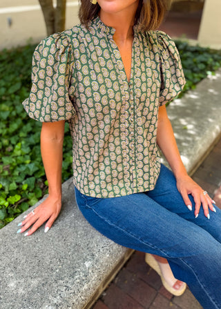 Block Party Floral Print Top